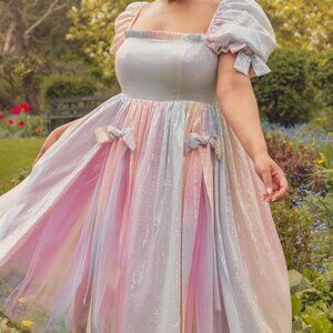 Fairy Tong London Rainbowland Sequin Midi Dress - 3XL / Rainbow New With Tags